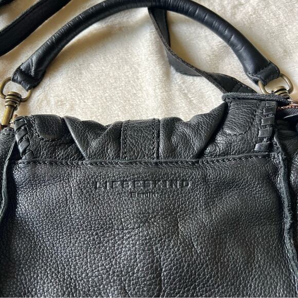 Liebeskind Black Leather Flap Crossbody Bag - Picture 4 of 12